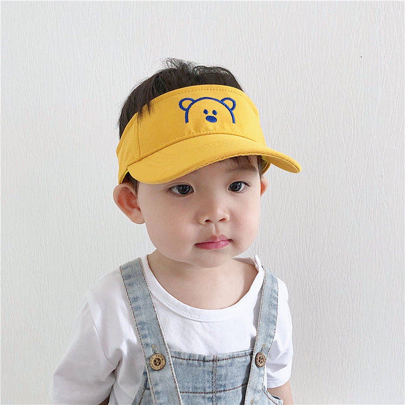 Baby Hat Summer Children Topless Hat Thin SunProof Boy Girl Cute Bear