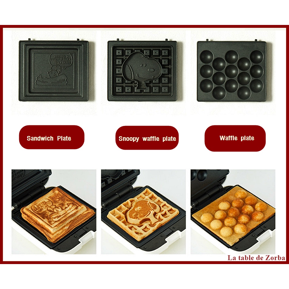 Starting[Korea] Snoopy Sandwich Waffle Toast maker KMU6 6ir3bc5wo8