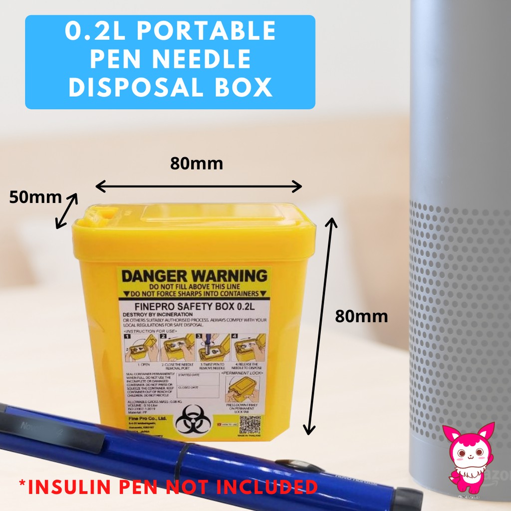 Insulin pen needle disposal container 0.2L Sharps Container, Safety Box