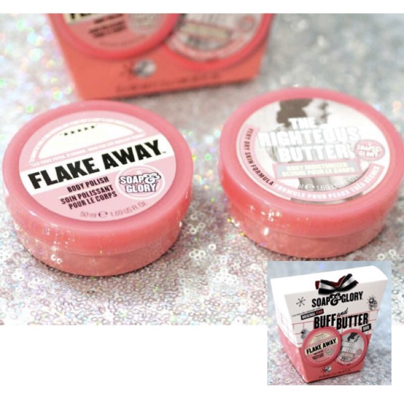 Soap & Glory Original Pink Buff And Butter Duo Gift Set. Shopee Thailand