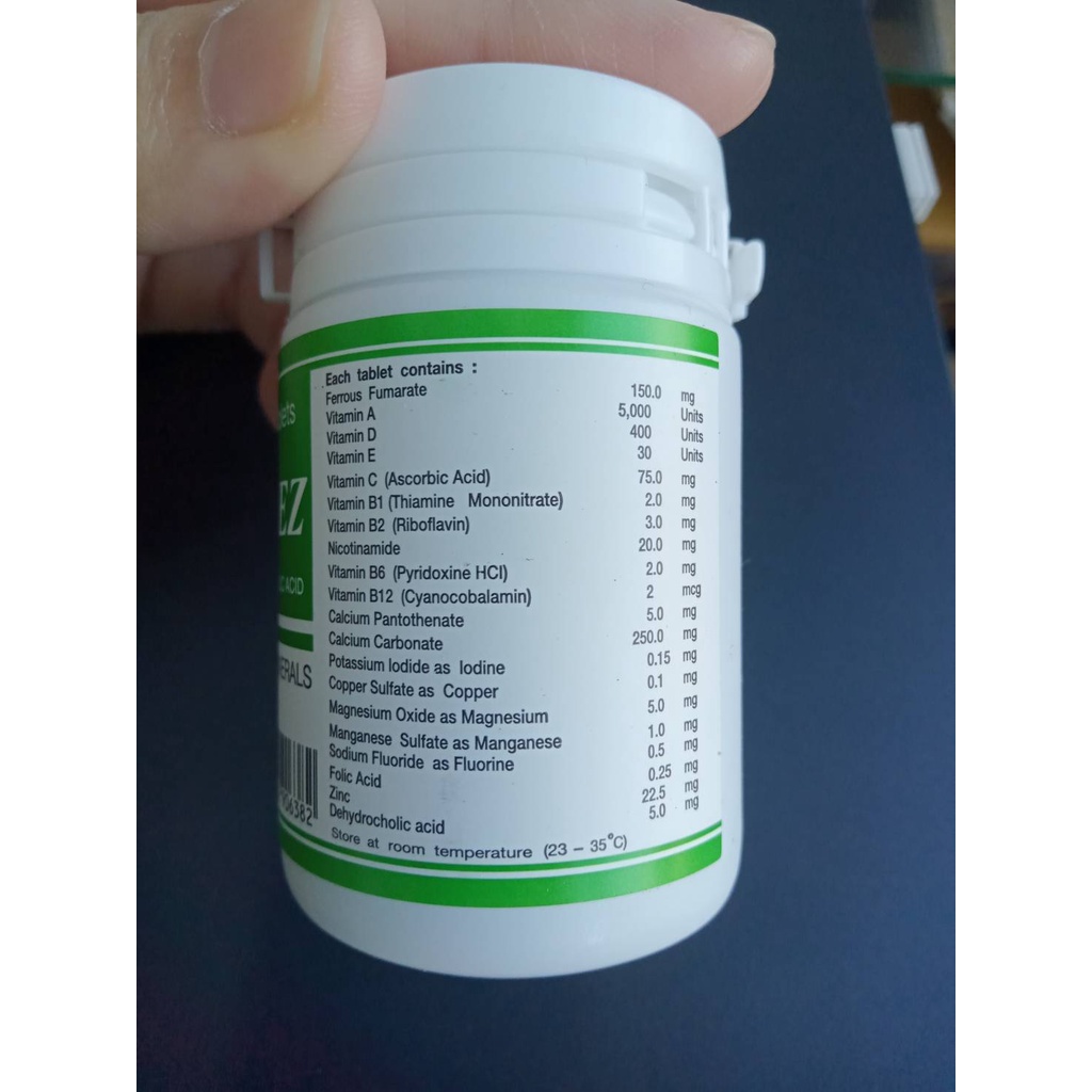 วิตามินและเกลือแร่สำหรับคุณแม่ NATARALNATARALEZ 30เม็ดขวด udomphol