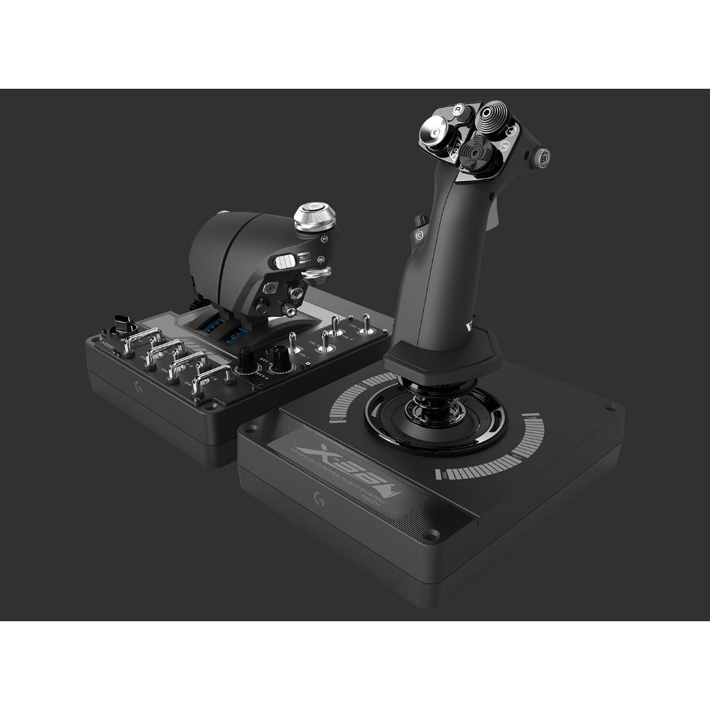 Logitech X56 Hotas จอยคันโยก สำหรับเกมเครื่องบิน ยานอวกาศ smiletiny