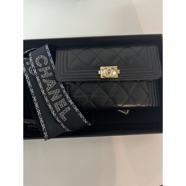 Chanel Boy Wallet BLK Shopee Thailand