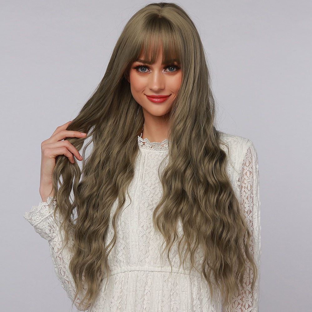High Temperature Silk Artificial Wig Wig Aoki Linen Grey Qi Liu Hai