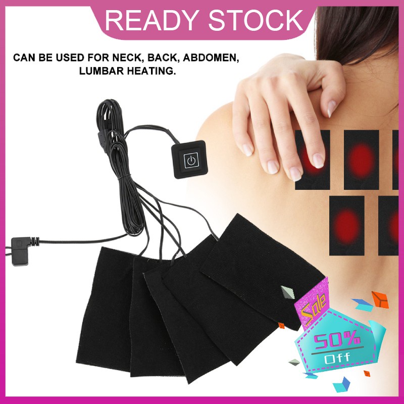 READY STOCK USB Electric Clothes Five Heater Pads Heating Element