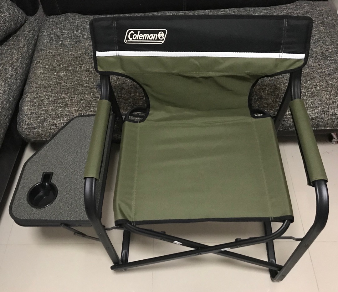เก้าอี้พับพร้อมโต๊ะข้าง Coleman Japan Side Table Deck Chair Shopee