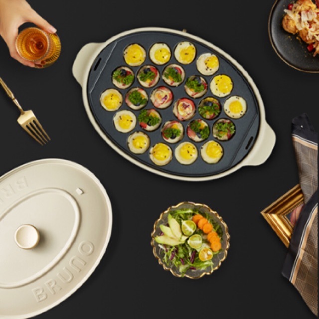พร้อมส่ง BRUNO Classy+ Oval Hot Plate กระทะไฟฟ้าอเนกประสงค์ เตาไฟฟ้า