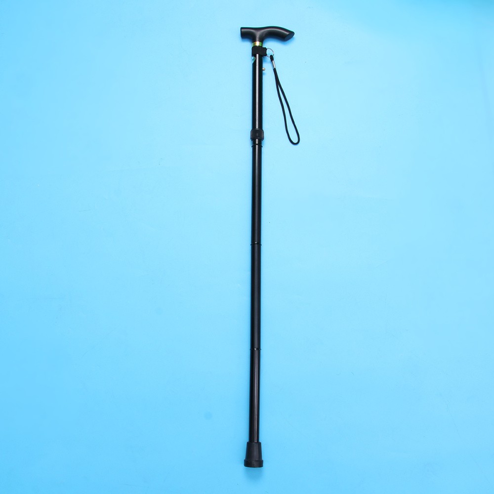 Aluminum Folding Trekking Pole Walking Cane Retractable Antislip Four