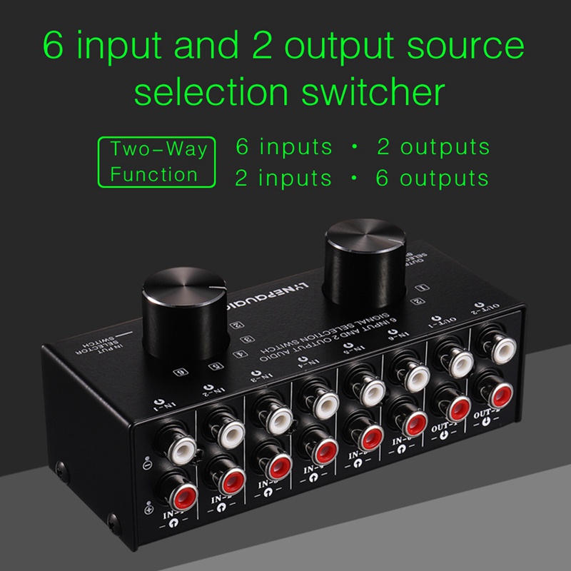 Switcher 6 in 2 Out or 2 in 6 Out Headphone Speaker Switcher hzsyykjj