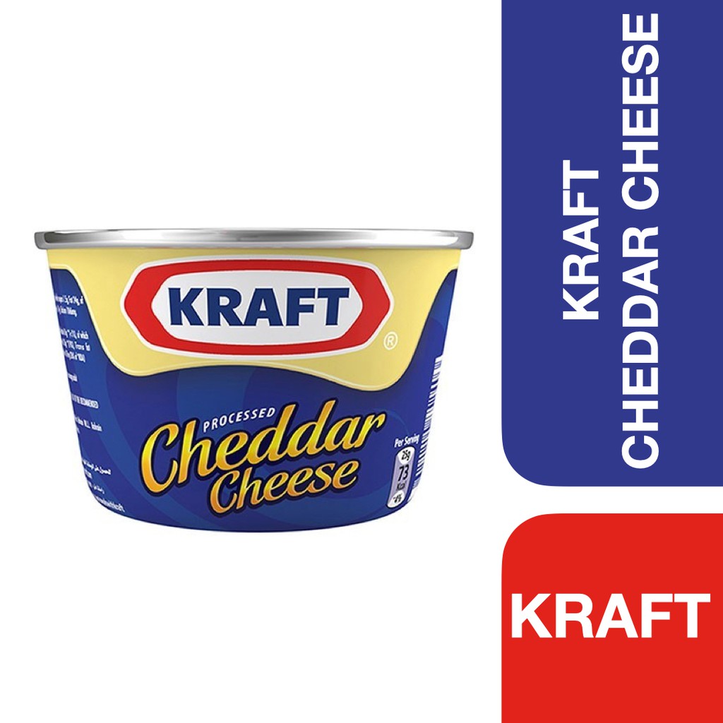 Kraft Processed Cheddar Cheese 50190g ++ คราฟ เชดด้าชีสแบบกระปุก ขนาด