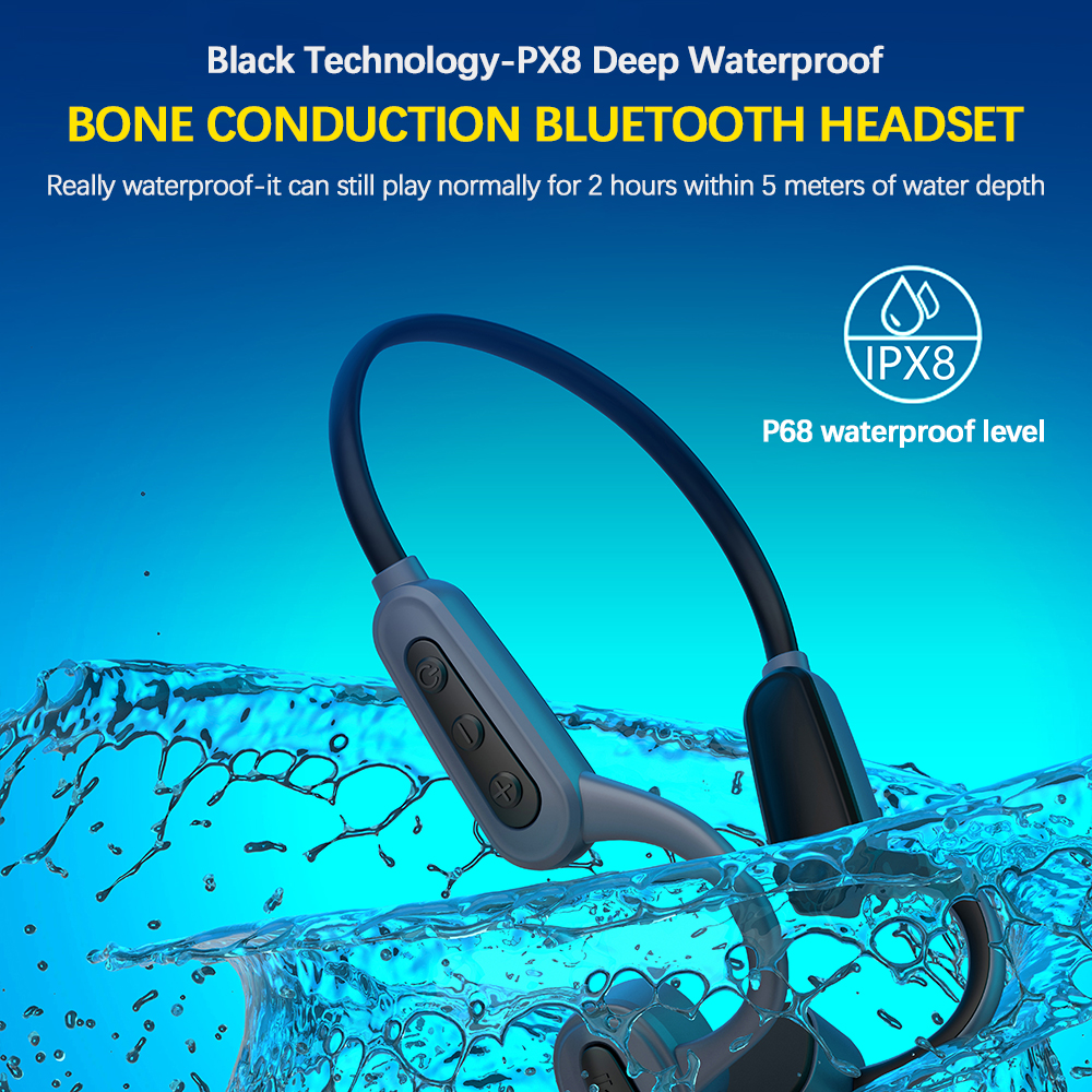 Ipx8 หูฟัง Waterproof Mp3 Player Swimming Headphones K8 Bone Conduction