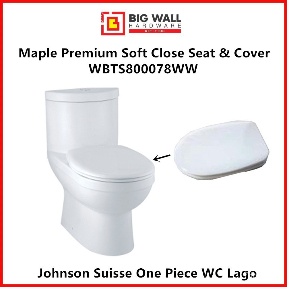 Johnson Suisse LAGO CELICO Heavy Duty Maple Soft Close Toilet Seat