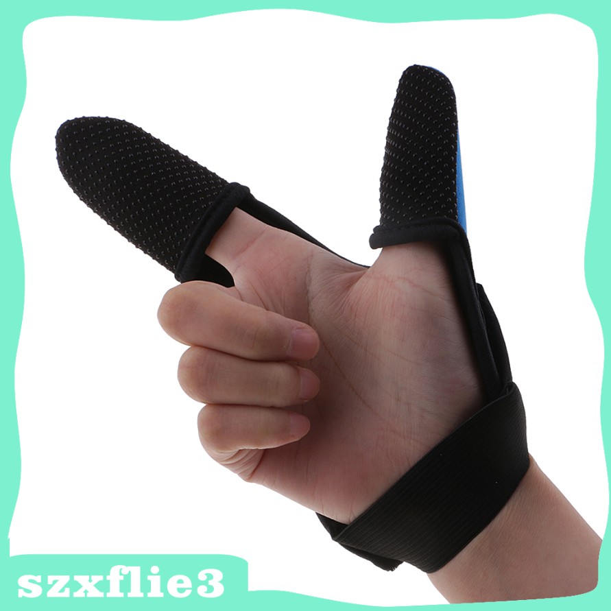 [Szxflie3] 2pcs Fishing Two Finger Gloves NonSlip Thumb Index Finger