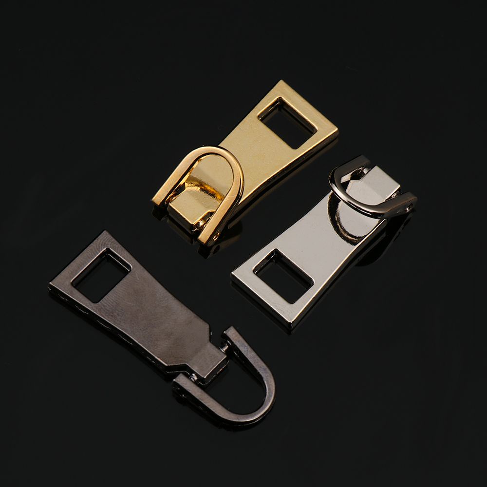 HECCEH 5pcs Clothes Metal Zipper Head Detachable Metal Zip Zipper Pull