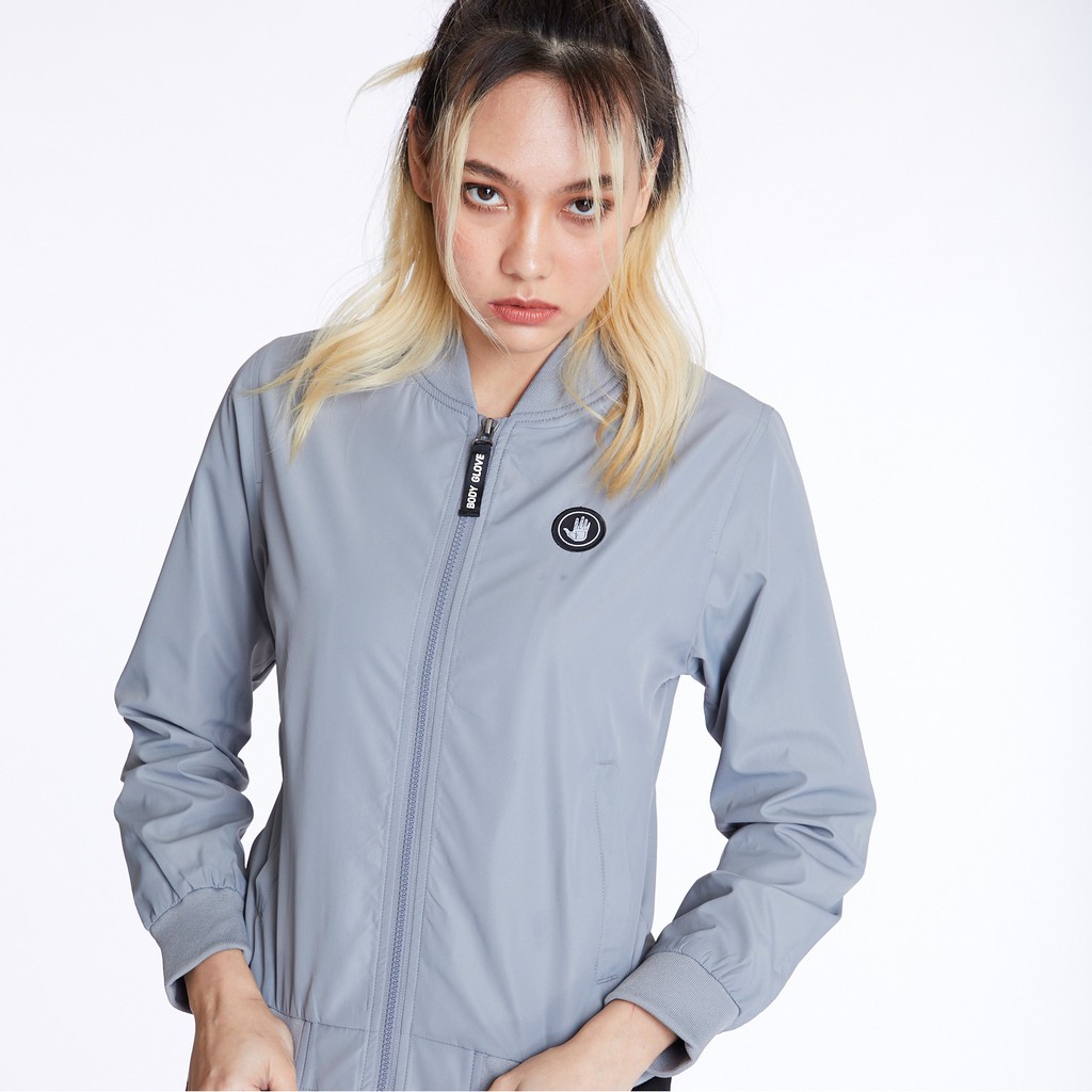 BODY GLOVE Womens Basic Jacket แจ็กเก็ต ผู้หญิง สีเทาอ่อน81