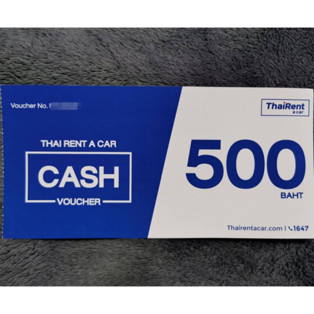 คูปอง Thai rent a car cash voucher 500 บาท Shopee Thailand
