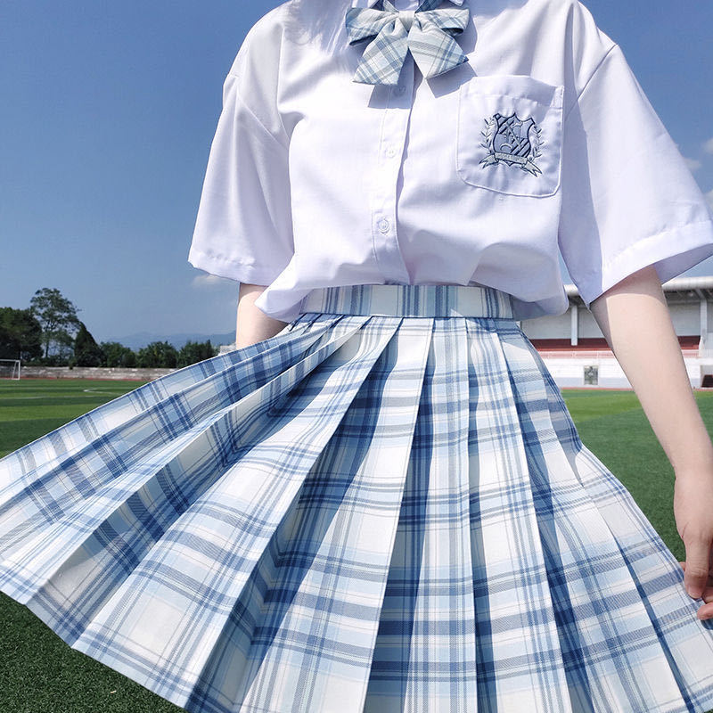 Undead SichuanJKUniform Genuine Set Pleated Skirt Plaid Skirt College