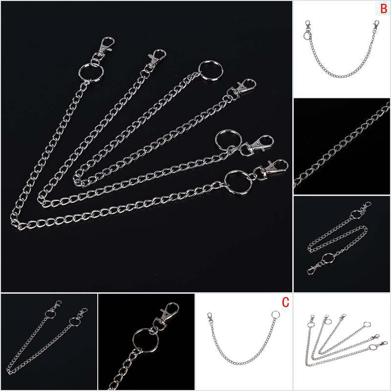 PurpleredtoPunk Extra Long Hipster Key Wallet Belt Ring Clip Chain