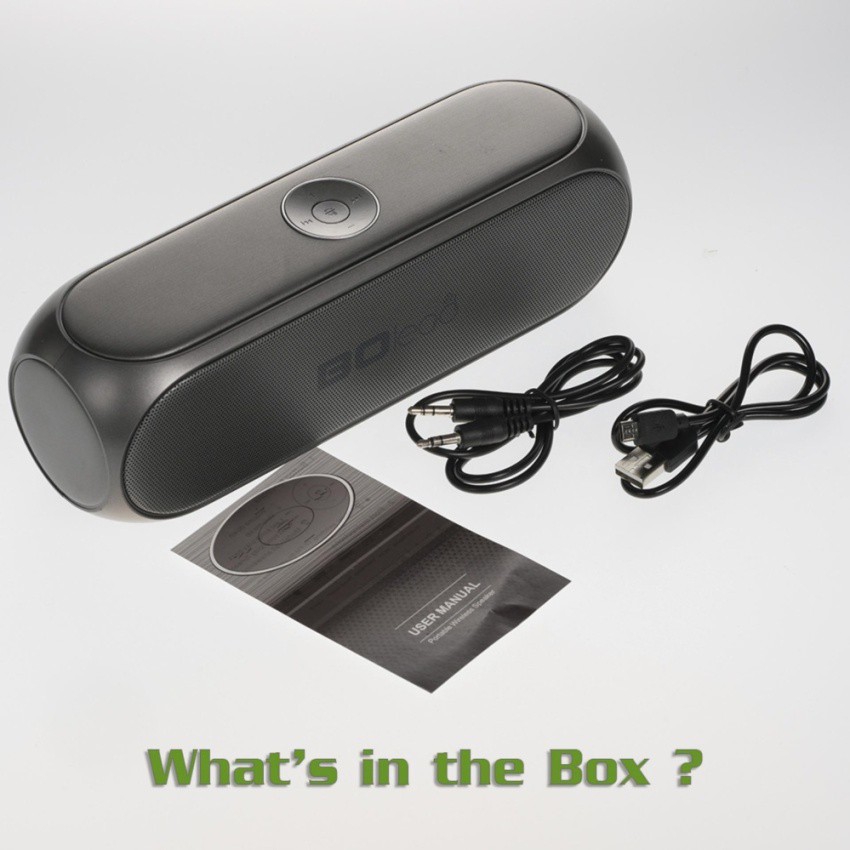 Bolead S7 Bluetooth Speaker ลำโพงบลูทูธ สีเทาเข้ม Shopee Thailand