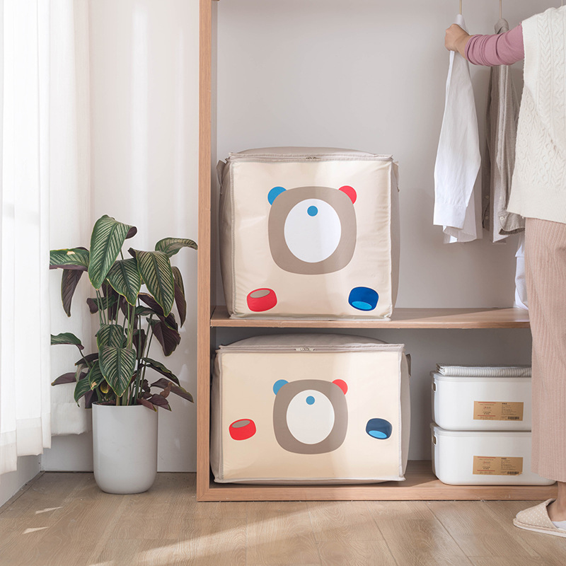 Non woven cotton quilt storage bag household clothing finishing bag