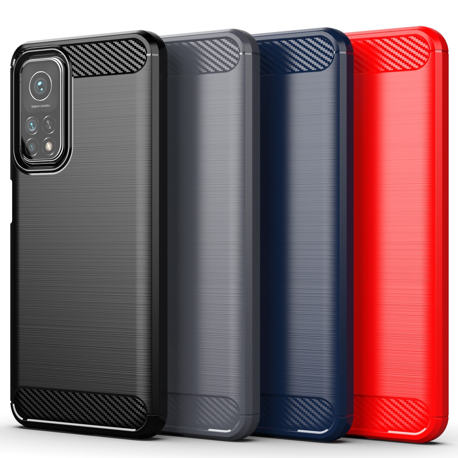 Xiaomi Mi 10T Pro 5G Case Shockproof Carbon Fiber Soft TPU Case Cover Shopee Thailand