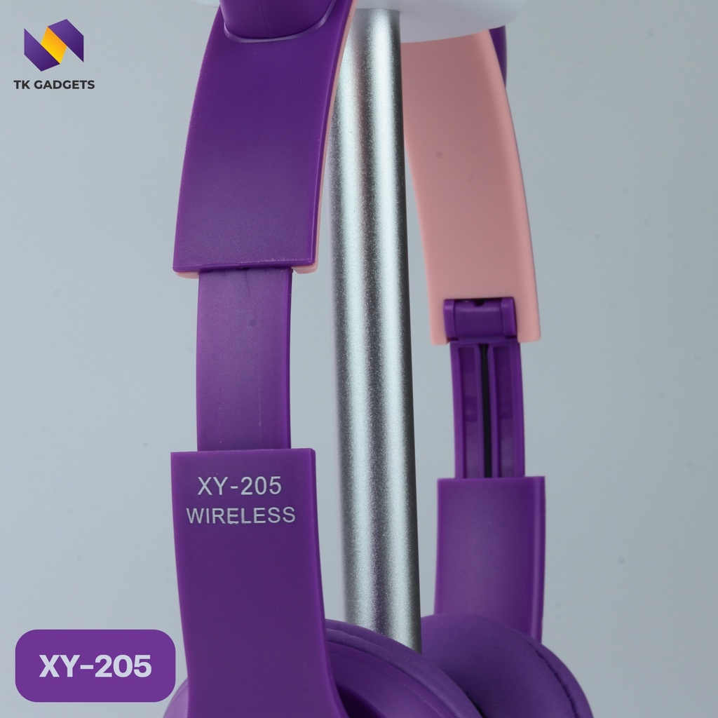 หูฟังครอบหู wireless headphone cat ear XY205 BASS HIFI มีไมค์ต่อคอมได้