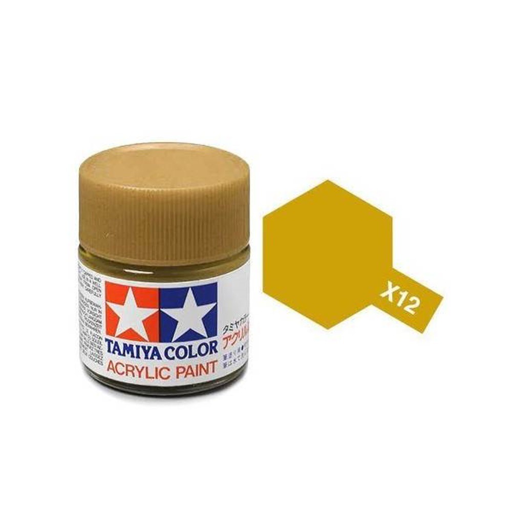 Tamiya Acrylic Paint X12 (Gold Leaf) Shopee Thailand