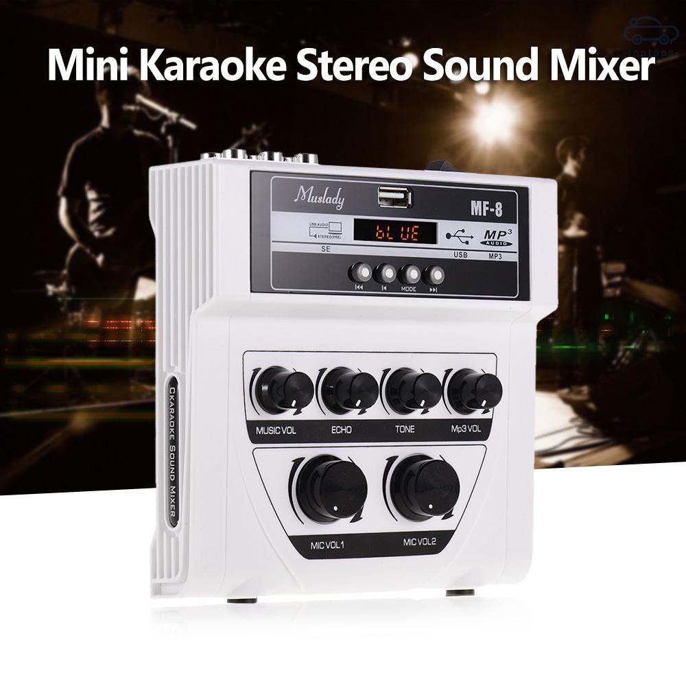 Tops Muslady MF8 Mini Karaoke Sound Audio Mixer Stereo Echo Mixers
