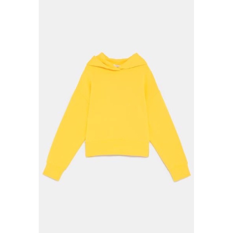 zara yellow hoodie แท้100 Shopee Thailand