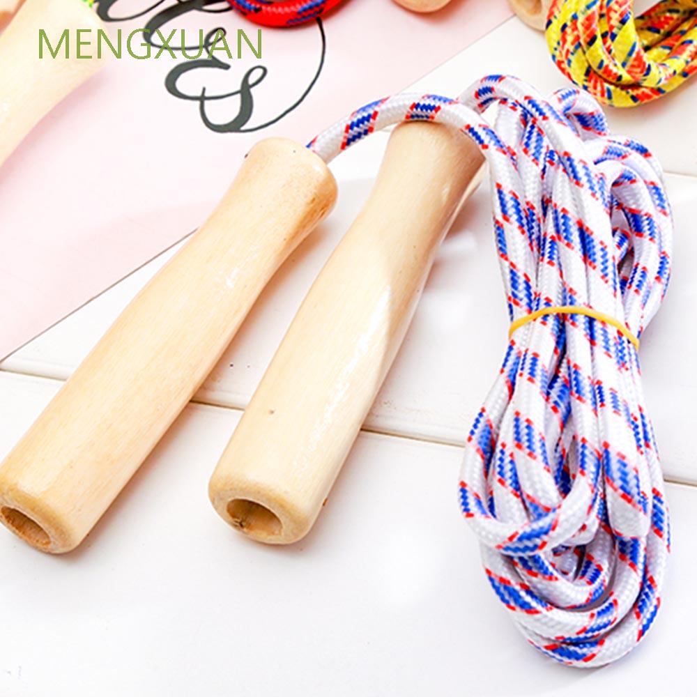 MENGXUAN Unisex Jump Counter Sports Fitness Equipment Jump Ropes Exercise Wooden Handle Gym