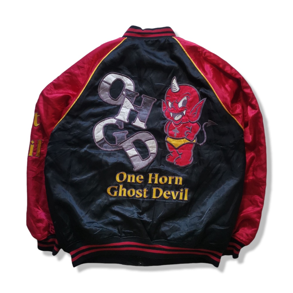 One Horn Ghost Devil Bomber Jacket รอบอก 48 jacket_bk2l_football