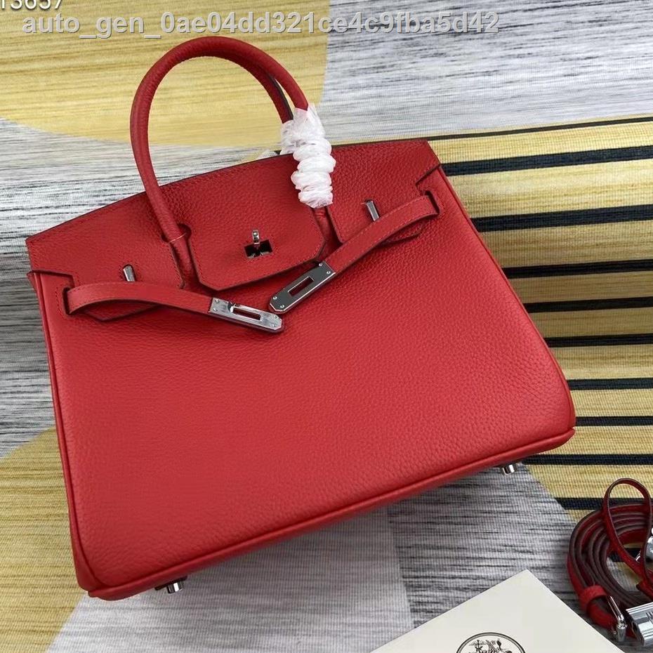 HermesBirkin Bag Silver Buckle Leather Women s With Shoulder Strap De
