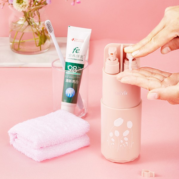 กระบอกอุปกรณ์ทำความสะอาด Travel wash Cup สีชมพู Shopee Thailand
