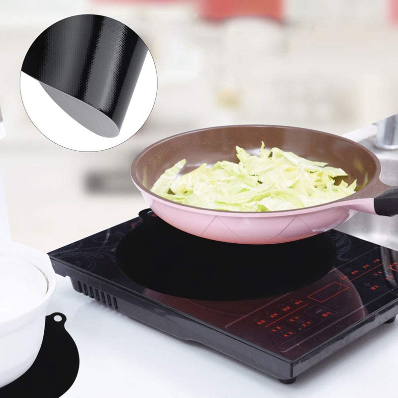 8Pcs Household Silicone Induction Cooker Protector Mat Round Cooktop