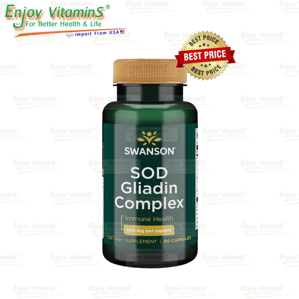 Swanson SOD Gliadin Complex 300 mg 60 Capsule (Exp.02/2023) Shopee