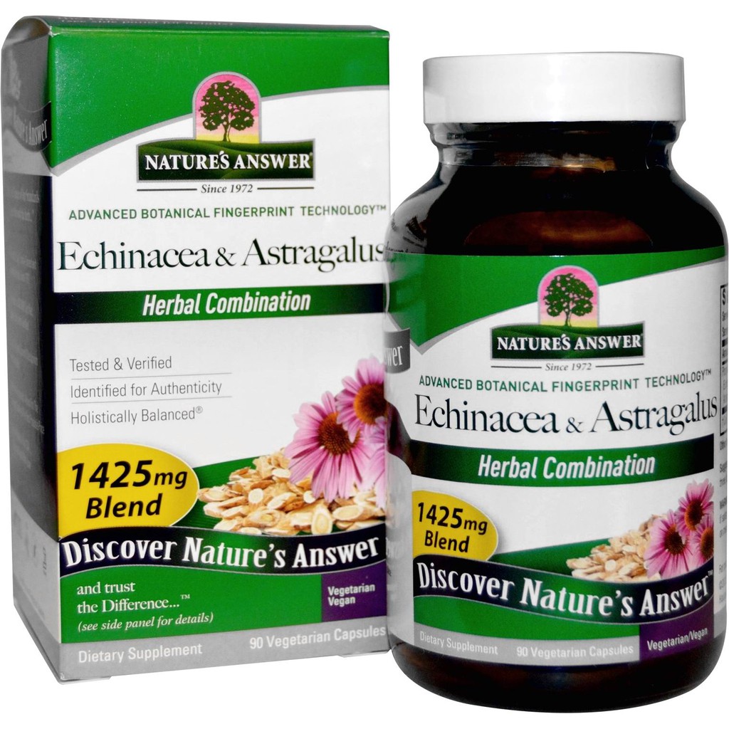 Nature's Answer, Echinacea & Astragalus, 1,425 mg, 90 Vegetarian
