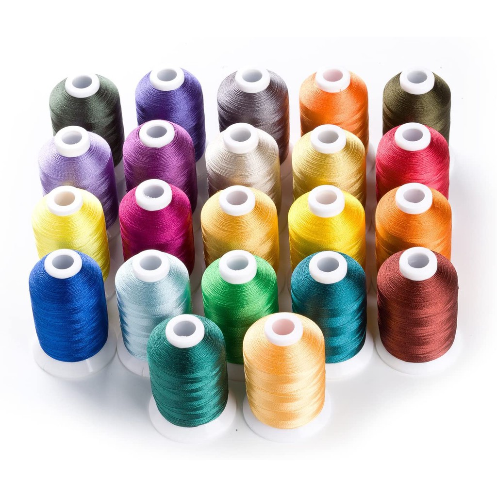 Brother Embroidery Thread Set 22 Color 1000 Meter 40 Weight 120D 22