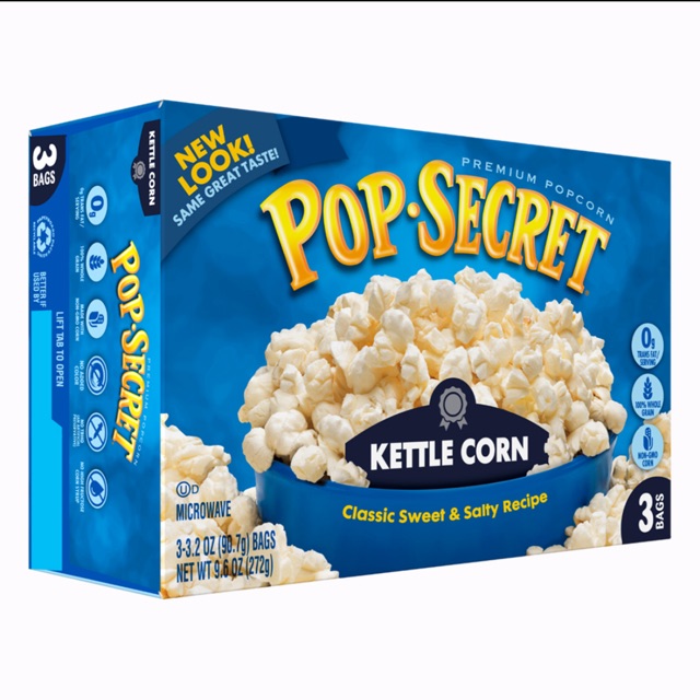 POP SECRET Kettle Corn เมล็ดข้าวโพดป๊อปคอน รสเค็ม+หวาน 272 g