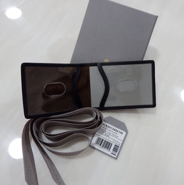 NEW Mulberry Travel Card Holder Chocolate Natural Leather nakonnae