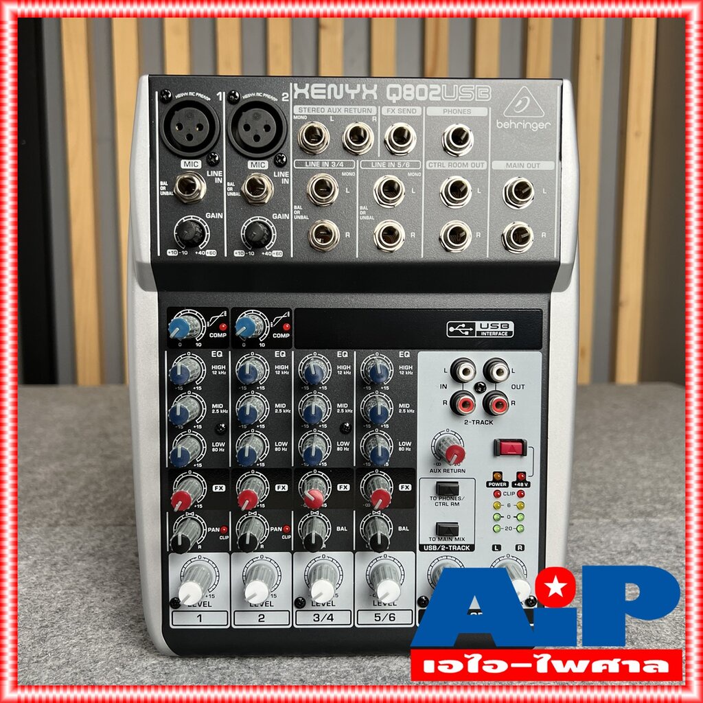 BEHRINGER XENYX Q802 USB mixer XENYXQ802USB (มิกเซอร์ Q 802 USB ขนาด 8