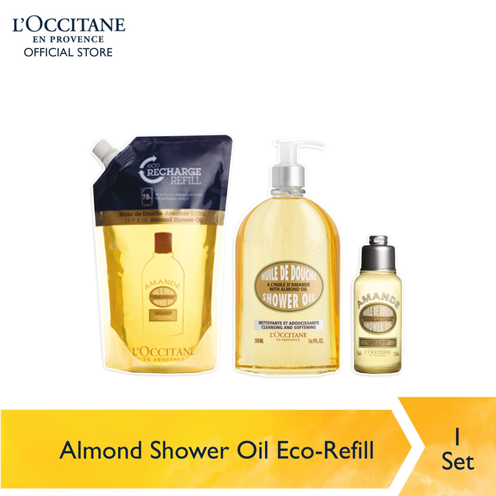 L'Occitane Almond Shower Oil EcoRefill Bundle ล็อกซิทาน ชุดเซ็ต อัลมอน