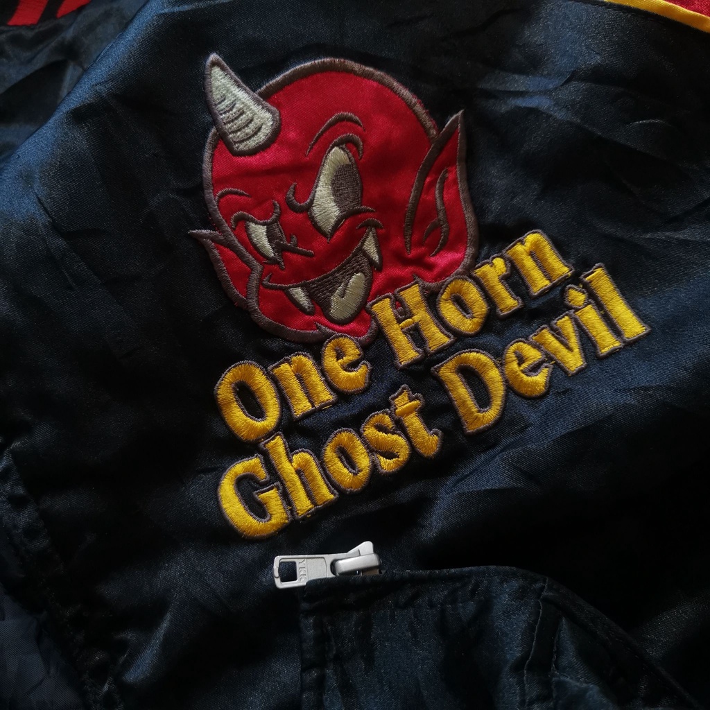 One Horn Ghost Devil Bomber Jacket รอบอก 48 jacket_bk2l_football