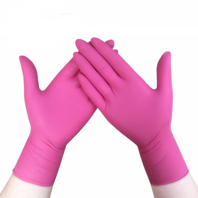 100pcs WearResistant Durable Nitrile Disposable Gloves Rubber Latex
