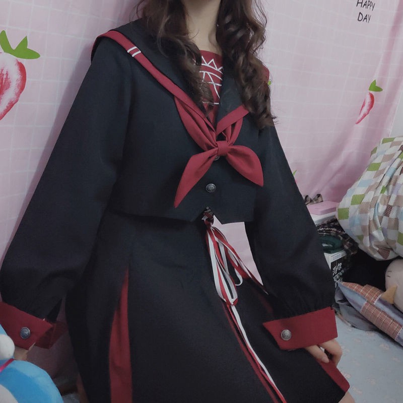 Japanese hexagram magic circle jk uniform shirt college wind pleated