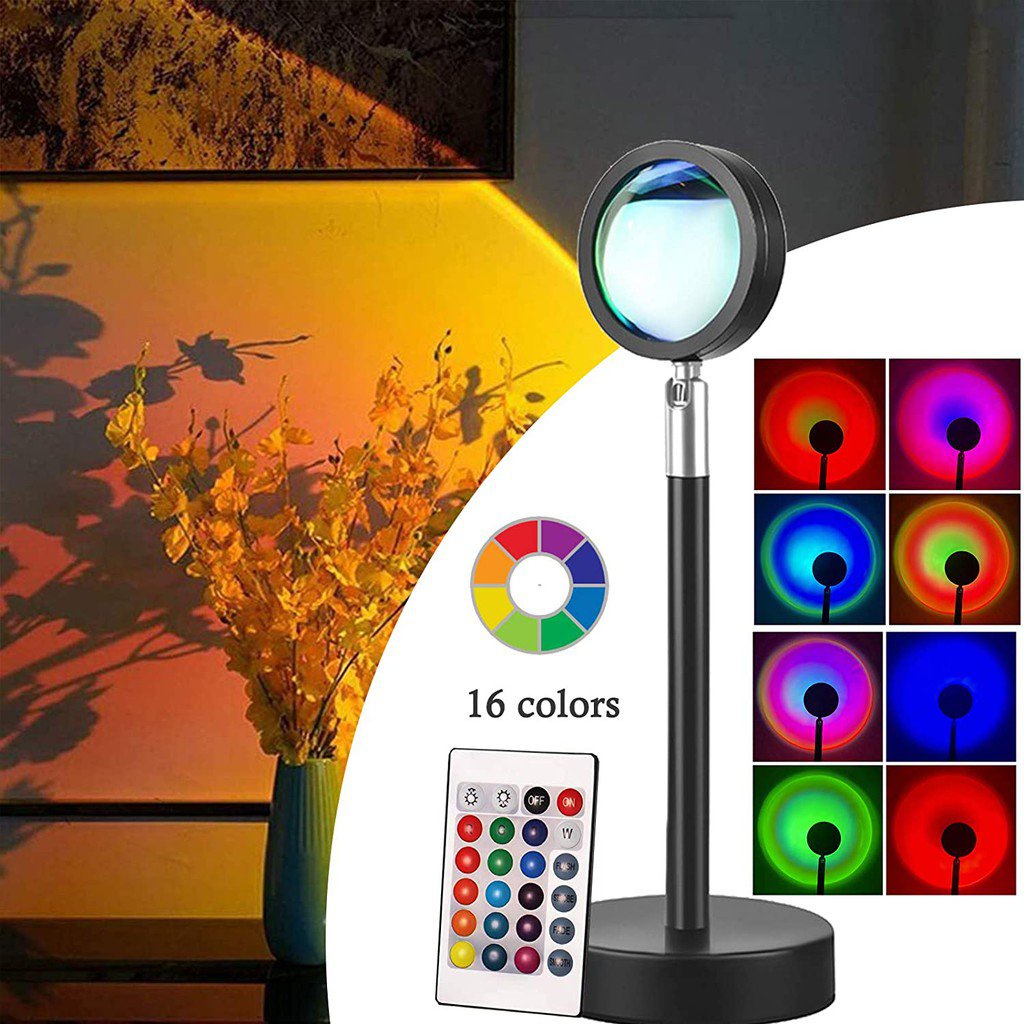 Sunset Lamp, Sunset Light with Remote Control ,16 Colors and 4 Modes ,180 Degree Rotation