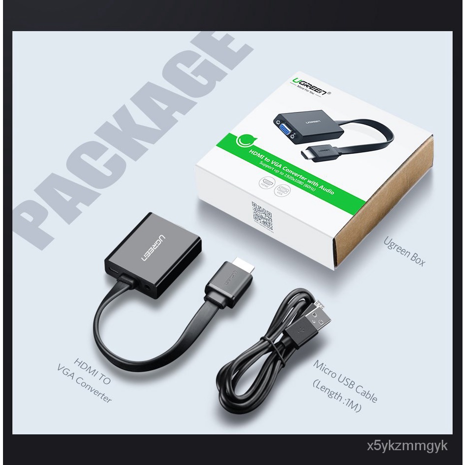UGREEN HDMI to VGA Adapter With 3.5mm Audio Jack Digital to Analog