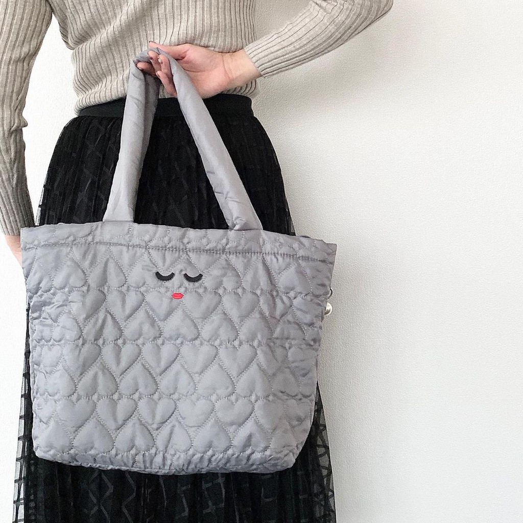 พร้อมส่ง Ajolie a jolie รุ่นใหม่ QUILTING TOTE BAG BOOK BLACK ver