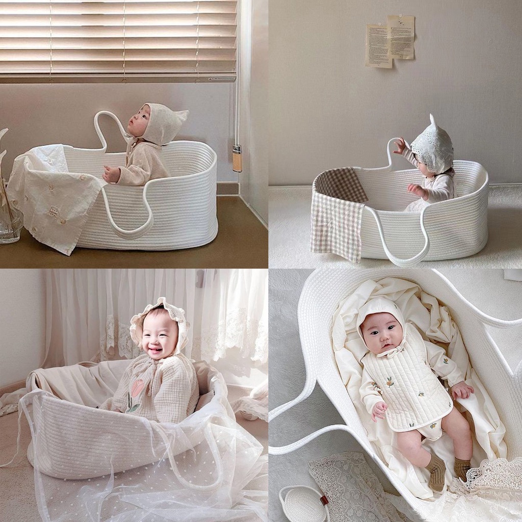 Portable Baby Sleeping Basket Woven Basket Sleeping Baby Bed Newborn