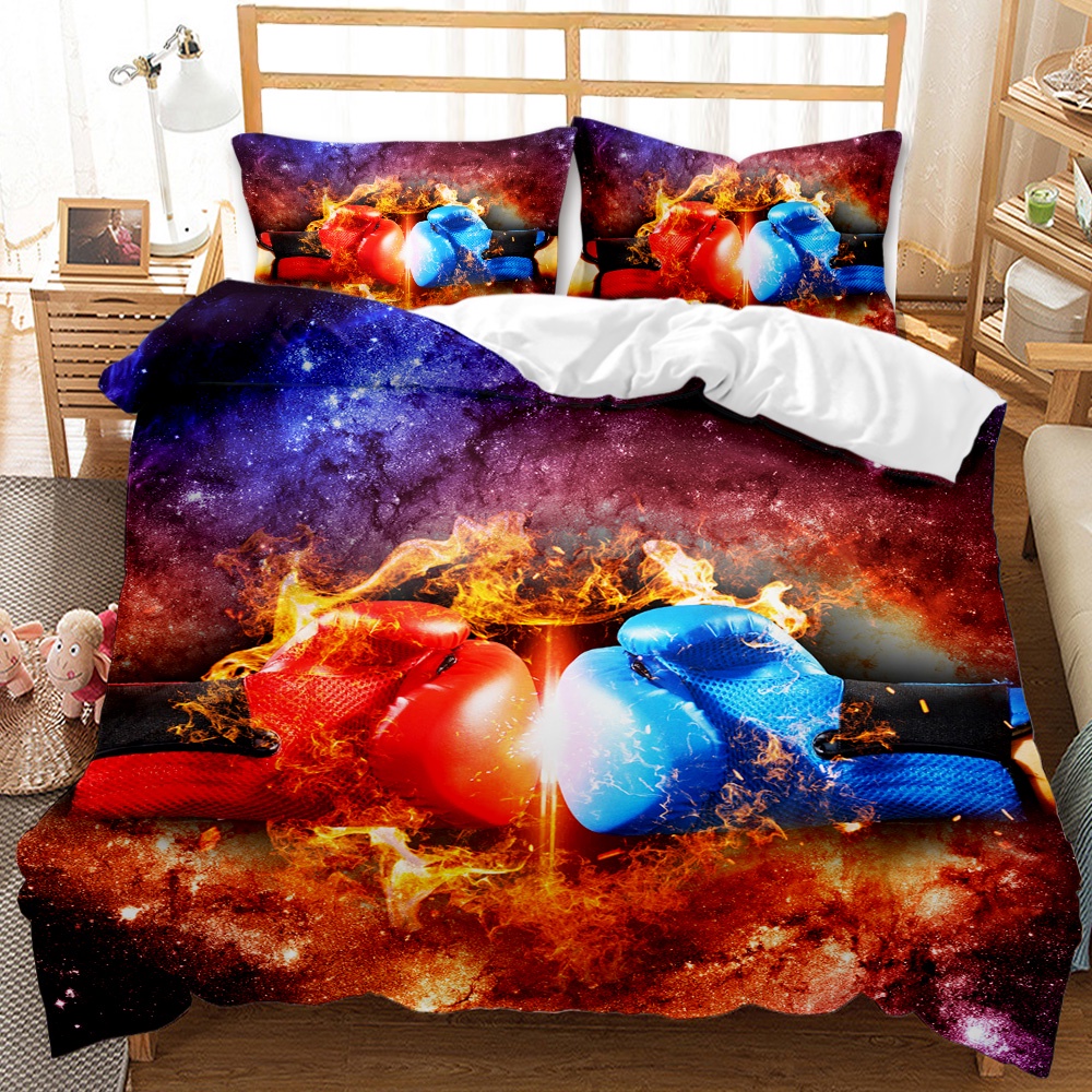 Boxing Gloves Comforter Cover QueenKing Size for Kids Teens Boys Men Adult Sports Boxing Game