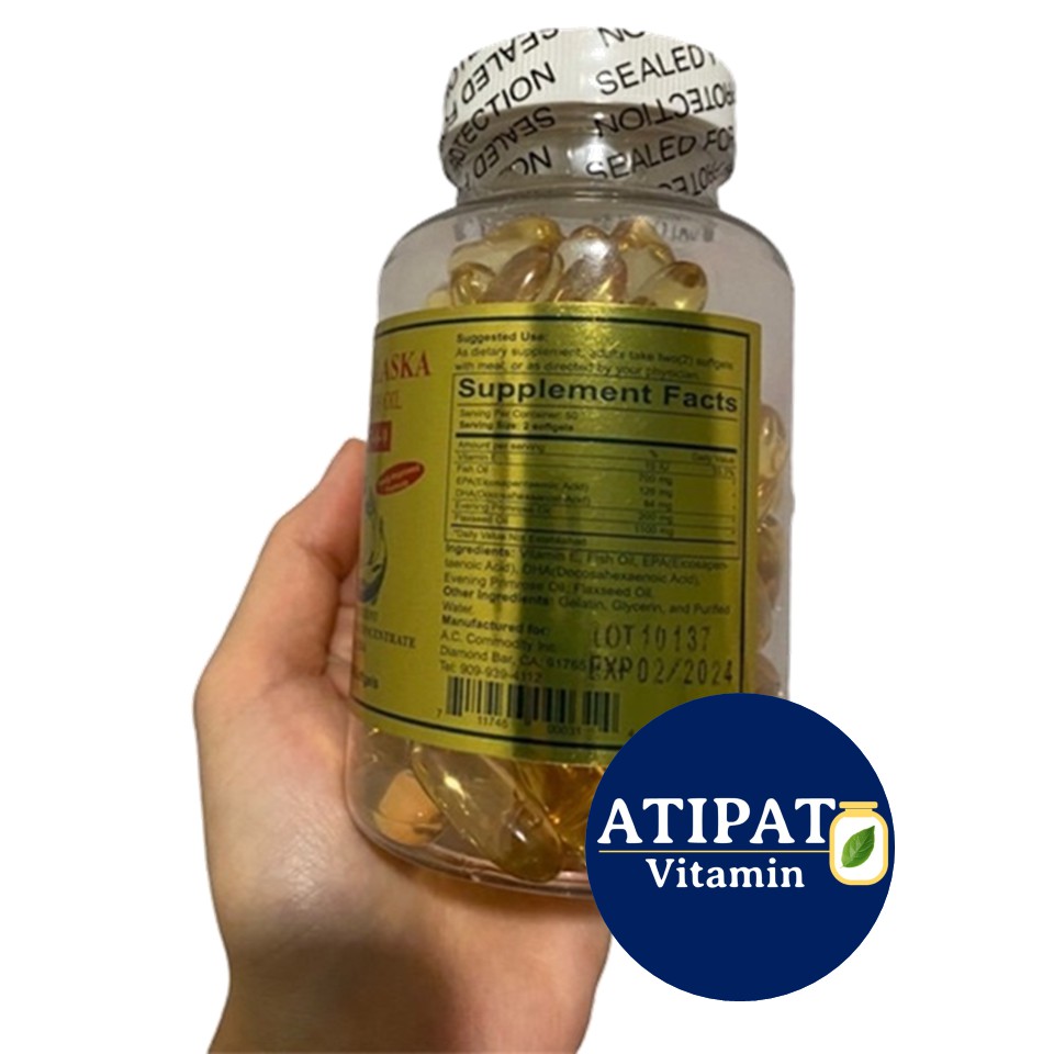 Golden Alaska Deep Sea Fish Oil (Omega 3 6 9) 1000mg 100เม็ดซอฟเจล